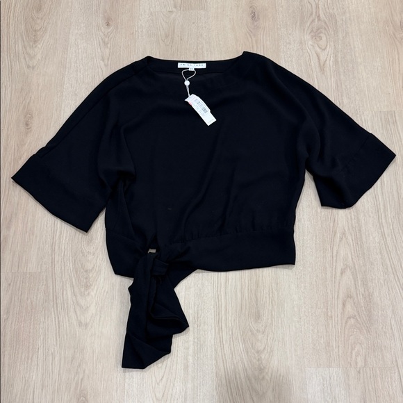 Trina Turk XS Black Women's Blouse with Tie Detail - Picture 2 of 6